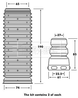 BORG & BECK Pölysuojasarja, iskunvaimennin BPK7001